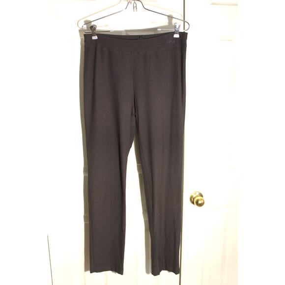 Eileen Fisher Gray Washable Crepe Slim Leg Pants sz S - Picture 1 of 3